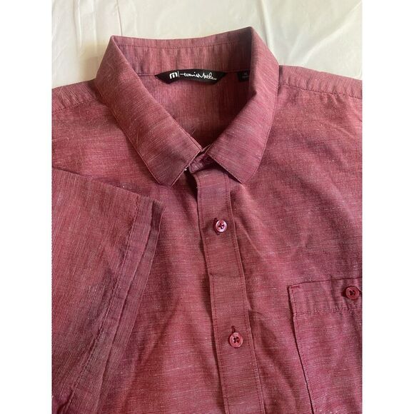 Men's Travis Mathew Red Short Sleeve Button Down Shirt-Size XL-Very Nice‎ - Picture 1 of 11